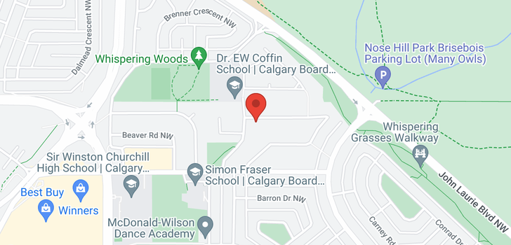 map of 5443 Bannerman Drive NW